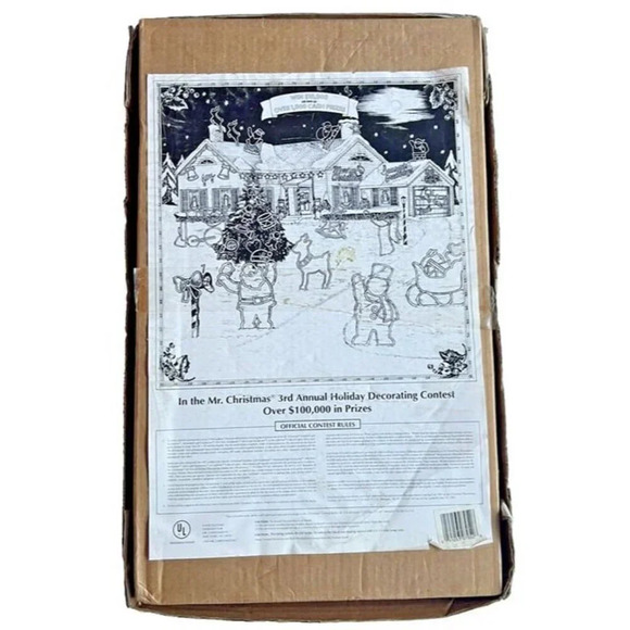 Vintage 90s Mr Christmas Mini Mini Light Sculpture Snowman Holidays Winter 15ft - Picture 7 of 8